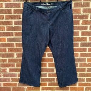 L.L. Bean Women's Blue Denim Favorite Jean Straight Fit Jeans Size 20 Reg